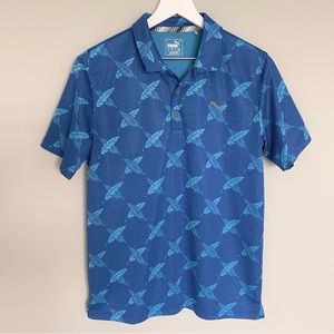 Men’s Blue Puma Golf Tropical Shirt